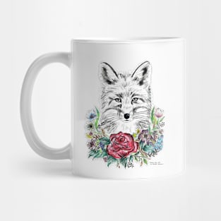 Fox with flowers Mug